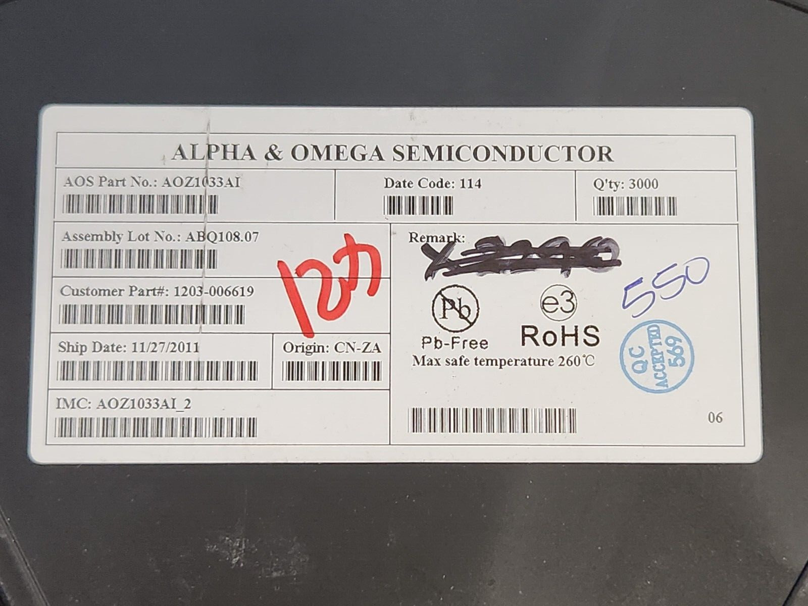 (1 PC) AOZ1033AI ALPHA & OMEGA SEMICONDUCT IC REG BUCK ADJ 3A 8SOIC