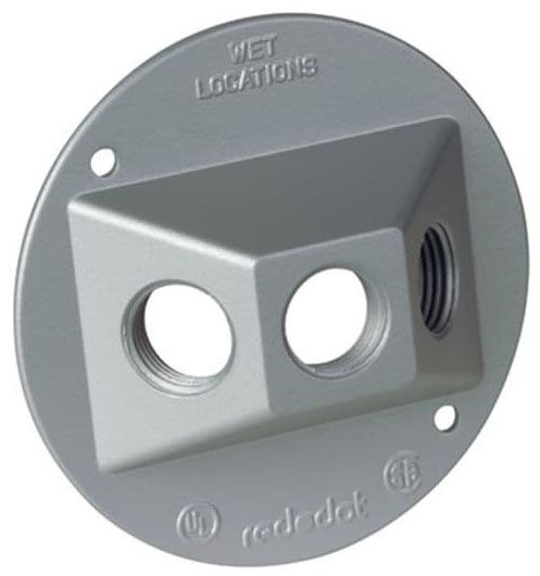 Red Dot SJ-31, 4-1/2″ Diameter, Silver, AL, Round Jumbo, Lampholder Cover, 1 pc