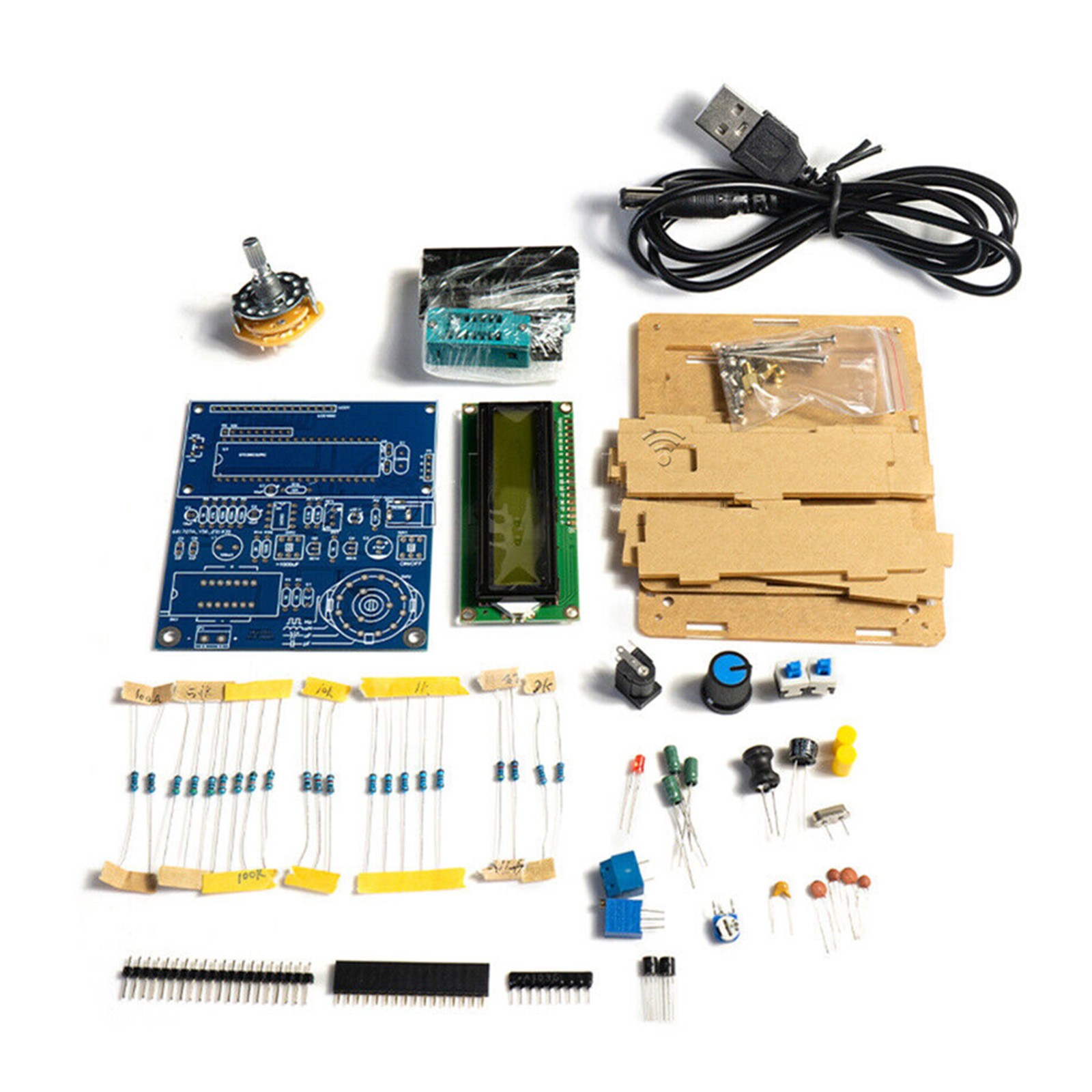 1 Set LCD Digital Screen Inductance Capacitance Meter Frequency Tester DIY Kit