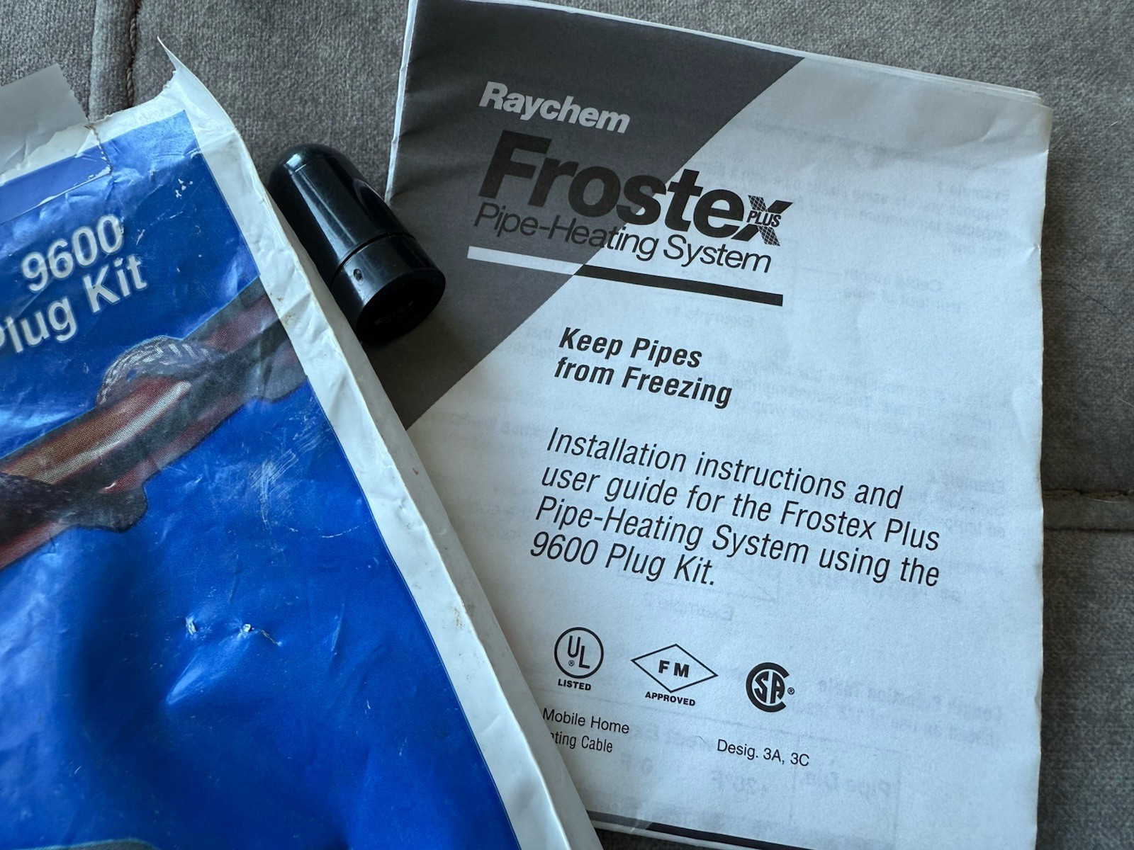 New Raychem Frostex pipe Heating System 9600 Plug Kit, Cable, Power Connection