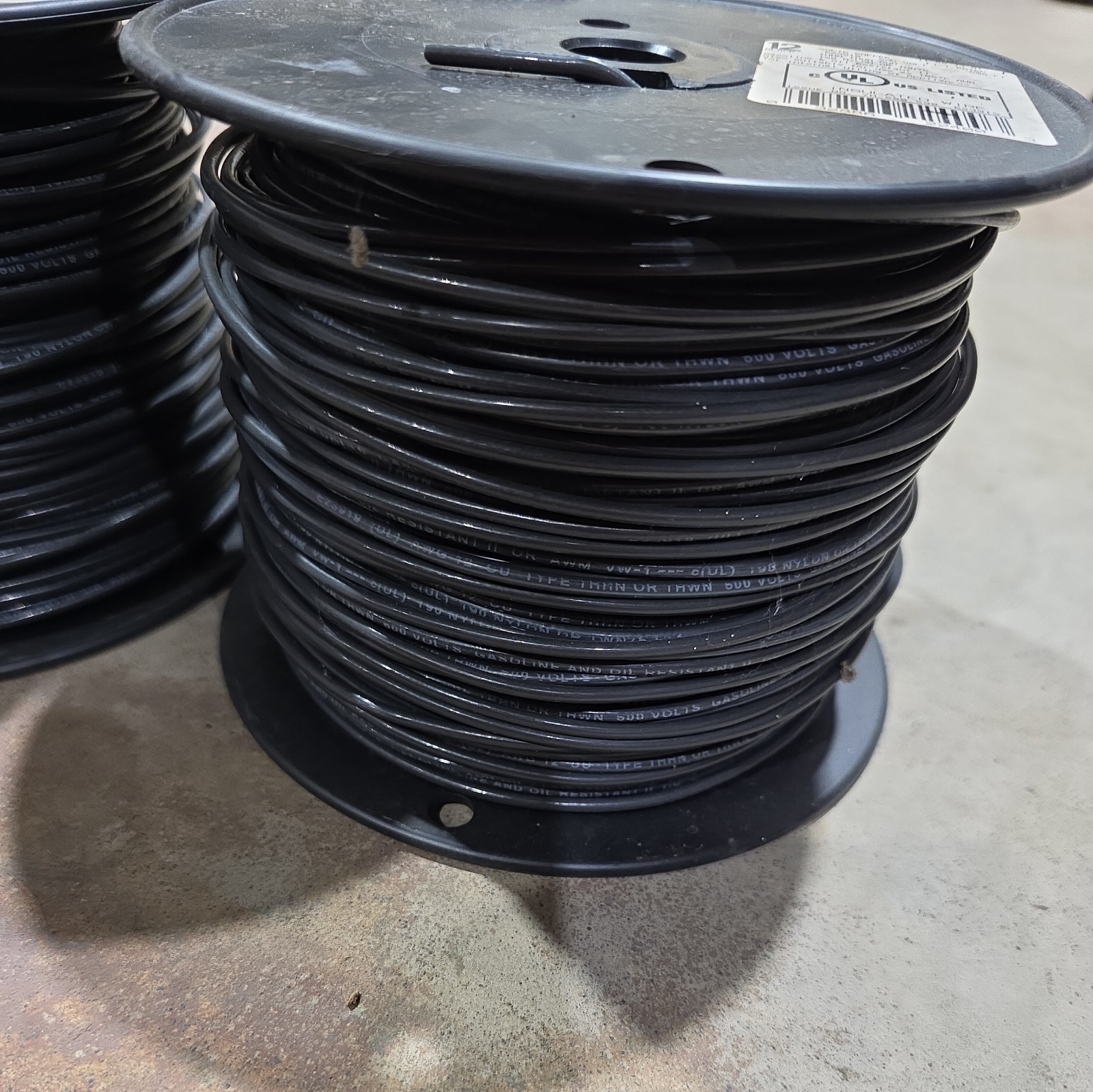 12 Gage Solid Copper Wire Black – 2 Rolls X 250′ (500 Feet Total)