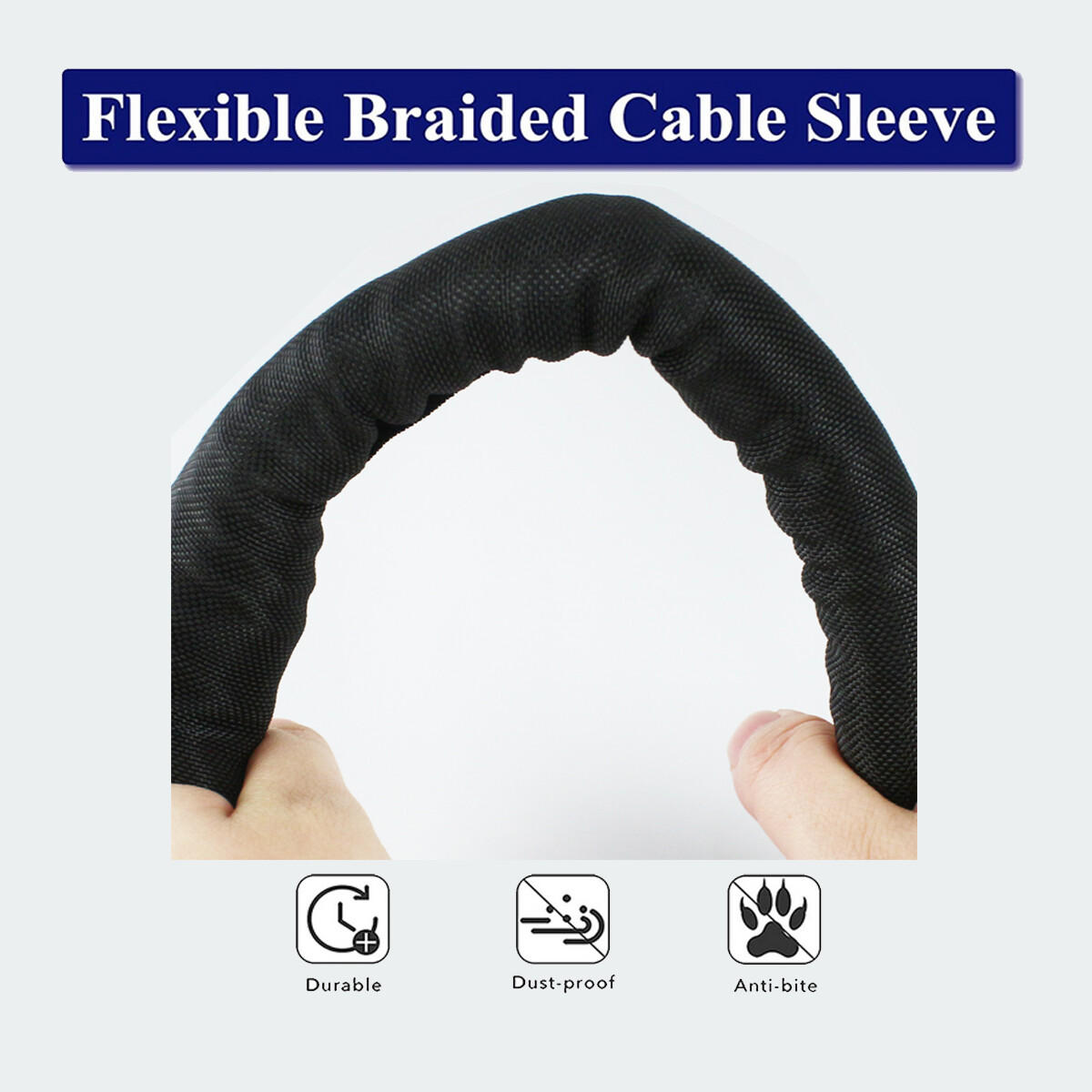 Cord Protector Split Loom Sleeve Cable Braided Tube Wire Wrap Organizer Lot