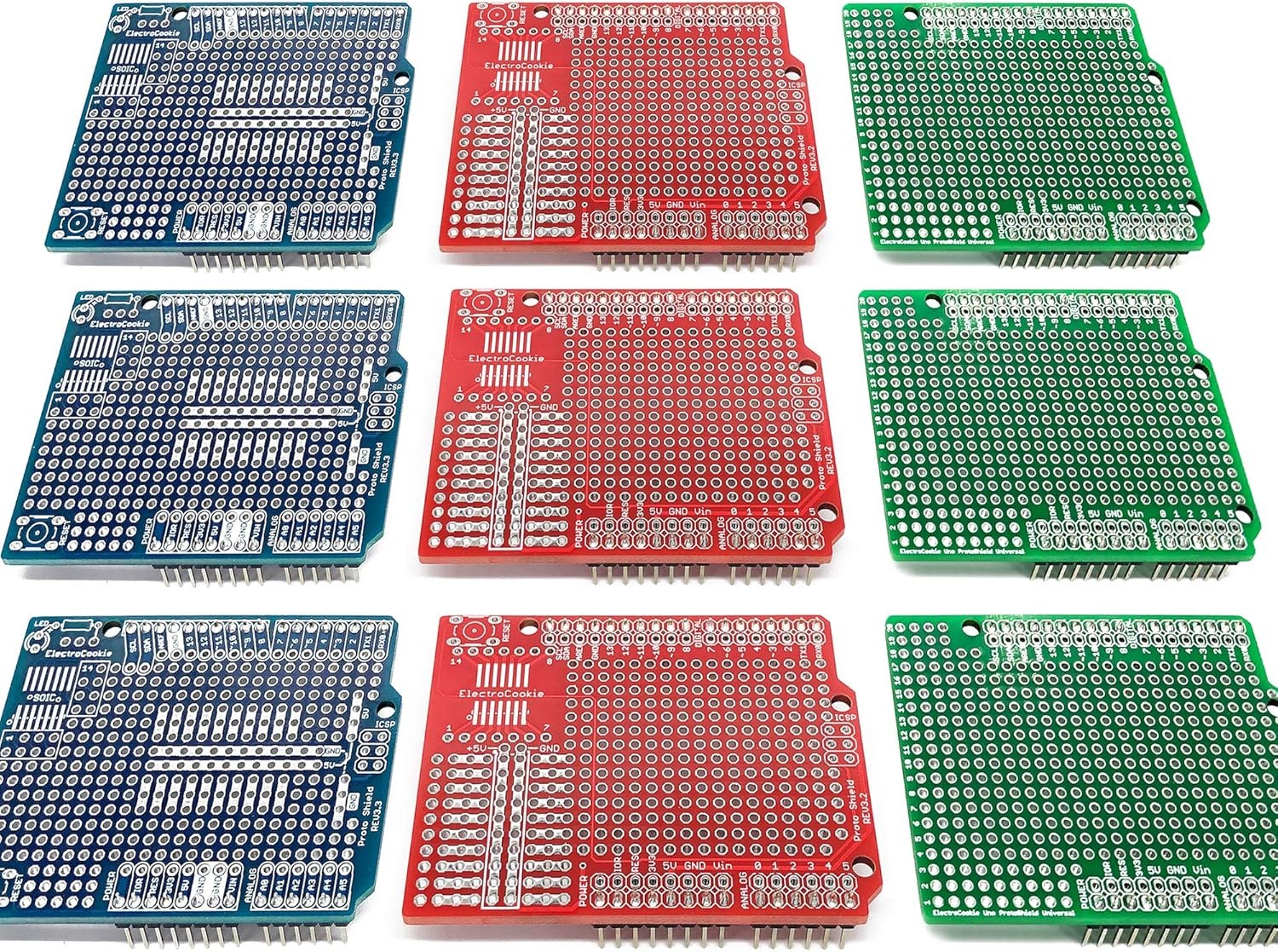 ElectroCookie Proto Shield Kit Compatible with Arduino Uno R3, Multi