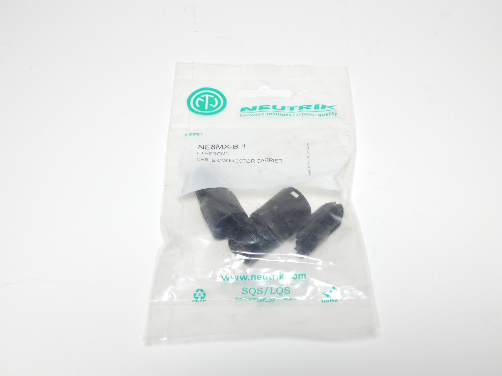 *Lot of 3* Neutrik NE8MX-B-1 Cable Connector Carrier EtherCon – NEW Surplus!