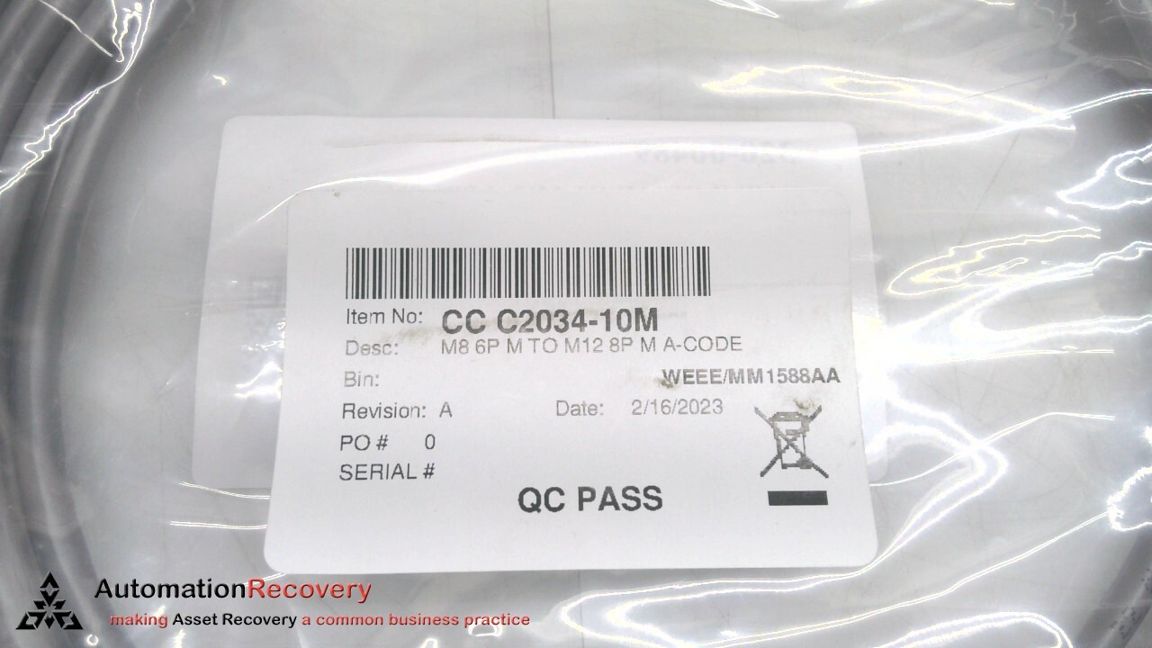 PRYSMIAN CC C2034-10M REVISION A DOUBLE ENDED CORDSET, NEW #311572