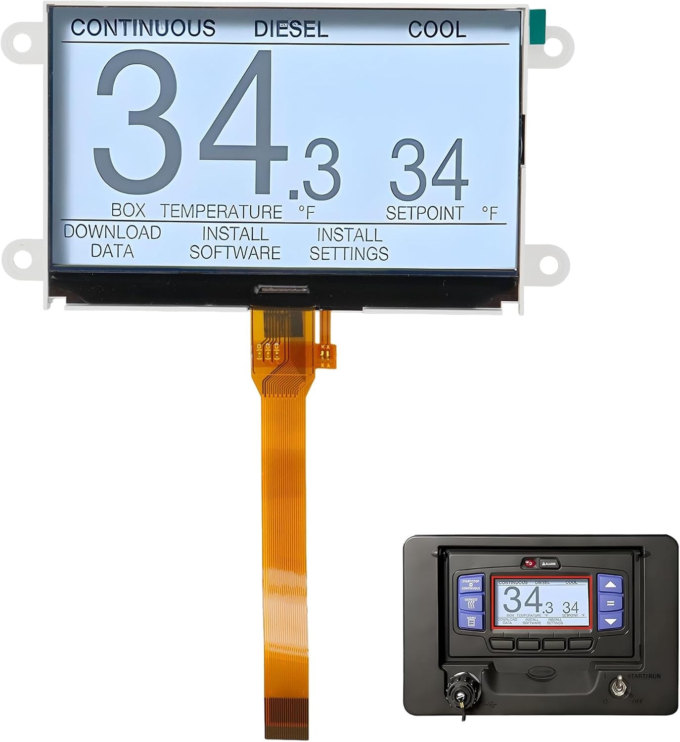 76-50248-00 AM LCD DISPLAY FOR CARRIER TRANSICOLD X4 7500 7300 6500 765024800AM
