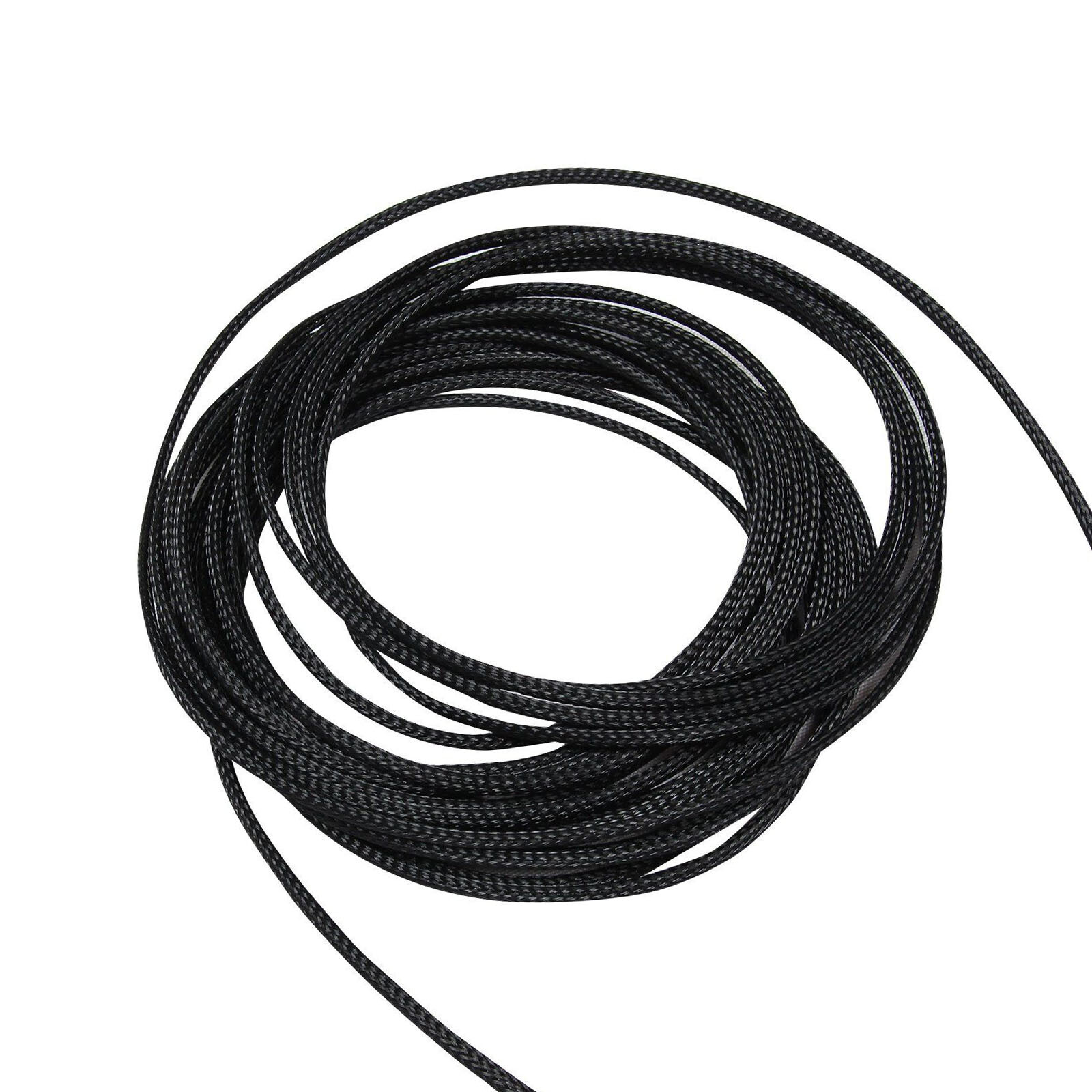 100 Feet 3/8″ Expandable Wire Cable Sleeving Sheathing Braided Loom Tubing Black