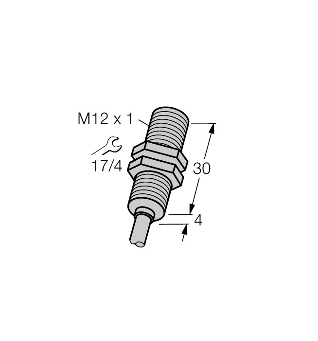 Lot x2: Turck BI2-G12-Y0 ProXimity Sensor,M12, 2mm Range, 2 Wire, NAMUR, 2m, PVC