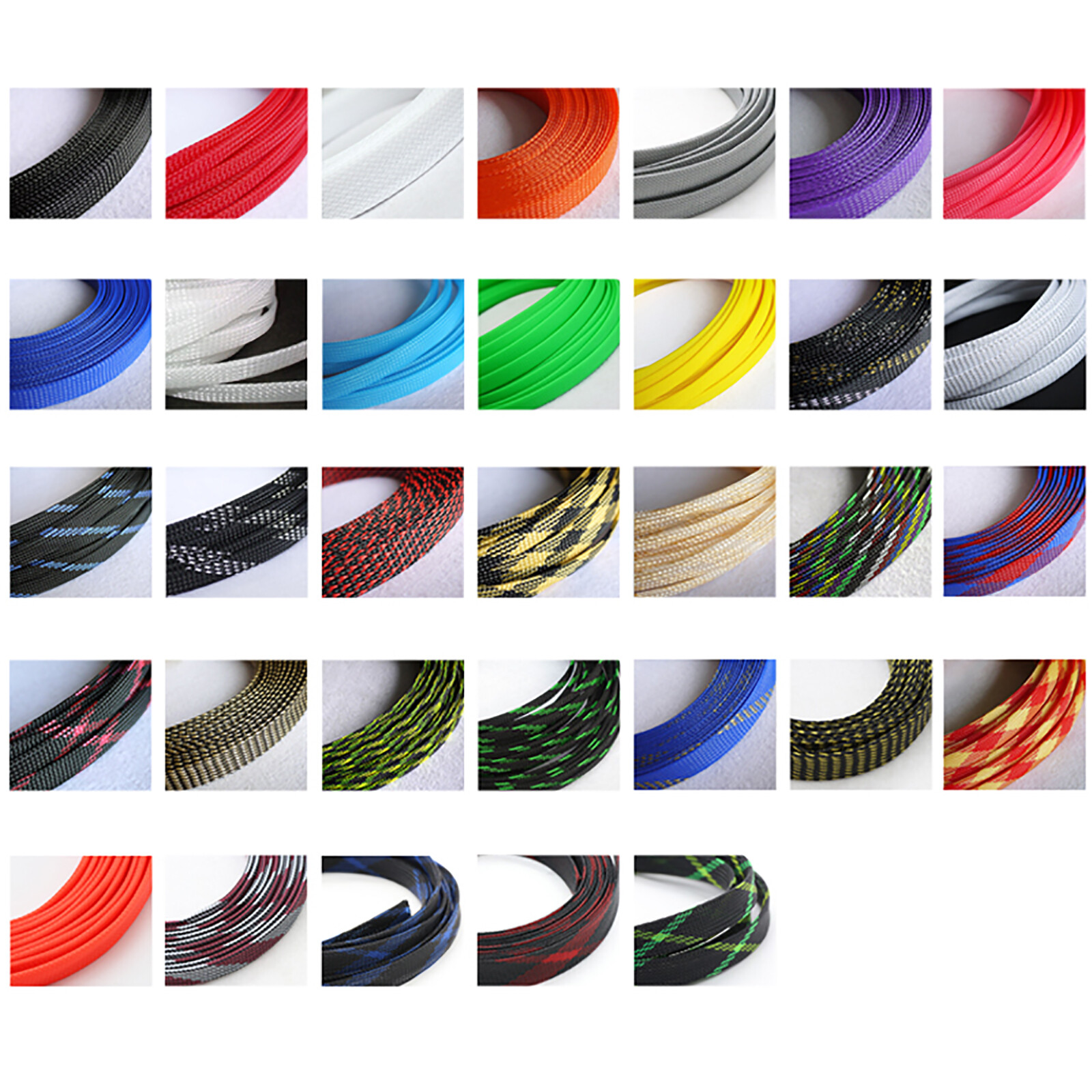 Nylon Braided PET Expandable Sleeving Cable Wire Sheath Mesh Loom 3 mm – 80 mm
