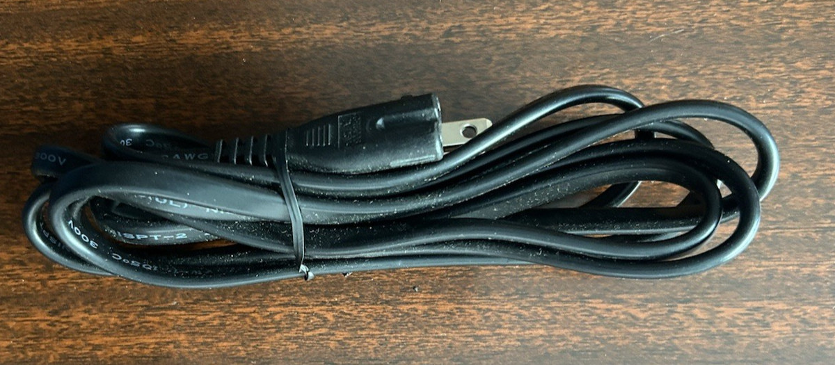 NISPT-2, VW-1, 2X 18AWG, 300V 6ft Power Cable, 2 Prong E253760 NEW