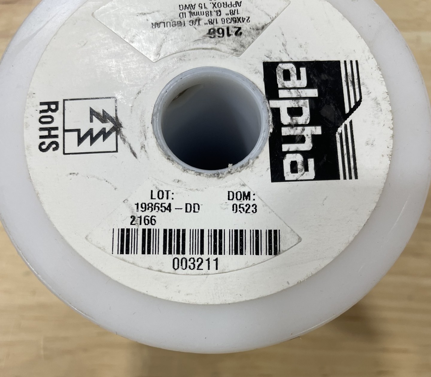 Alpha 2166 SV005 Tubular Ground Braid 0.125″ (3.18mm, 1/8″) 120×36, 15AWG, 100ft