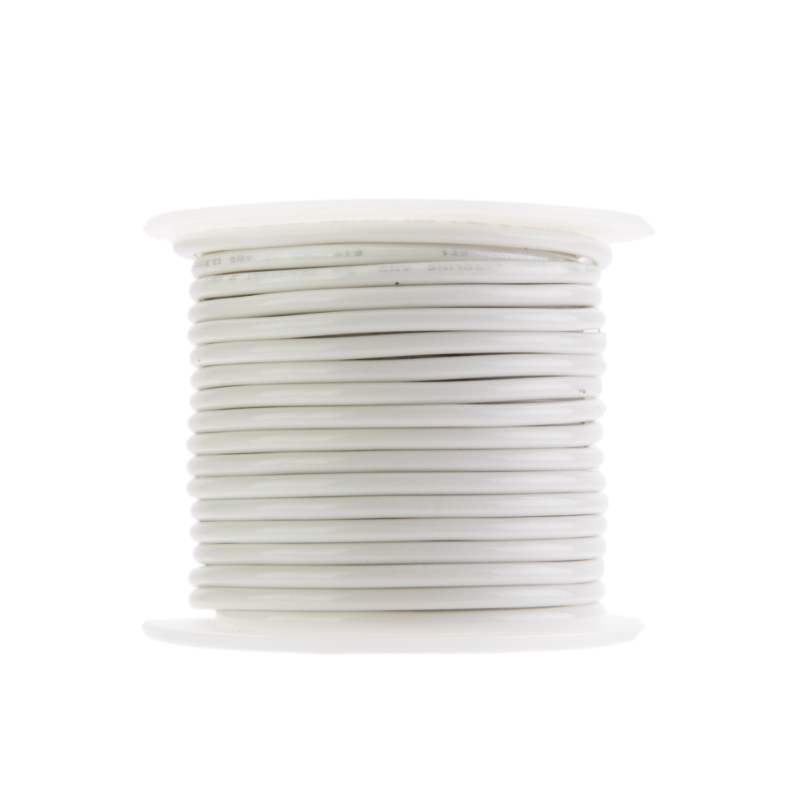 14 AWG Gauge Stranded THHN Wire White 50 ft 0.109″ 600 Volts Building Wire