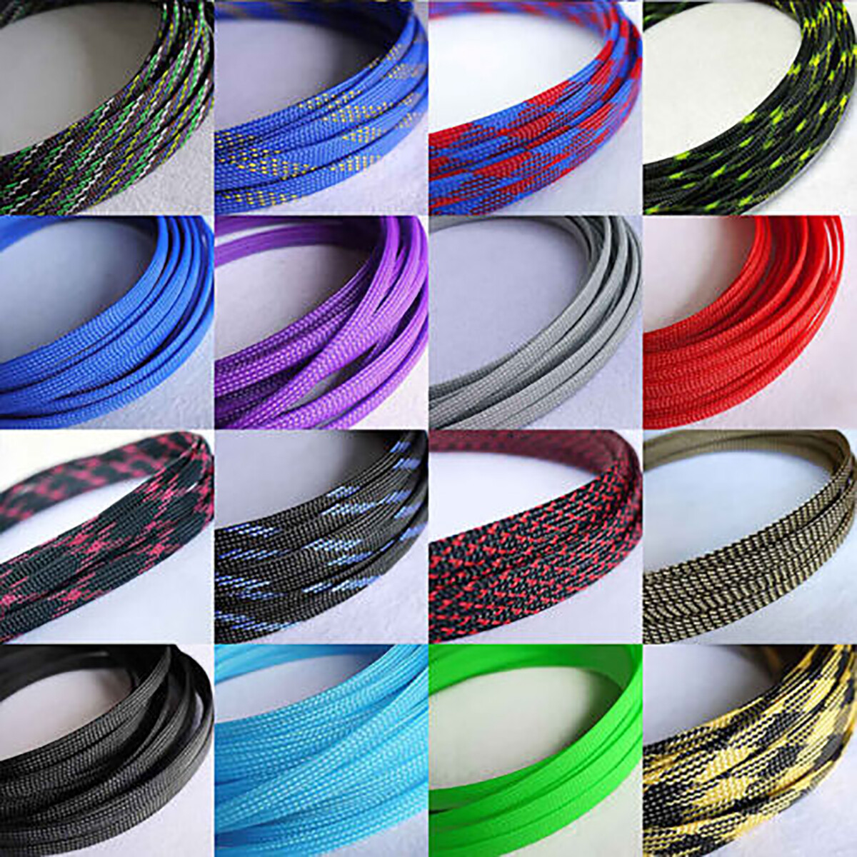 3mm-50mm PET Expandable Braided Sleeving Wire Cable Harness Sheathing All Colors