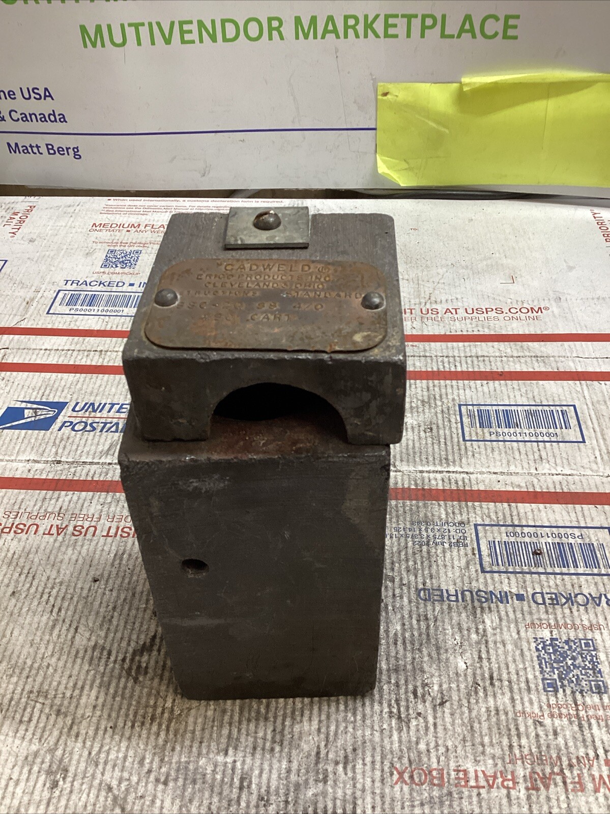 ERICO CADWELD SSC-2Q SS MOLD 4/0 CONC RUN & TAP #90 CART ED4U 3295