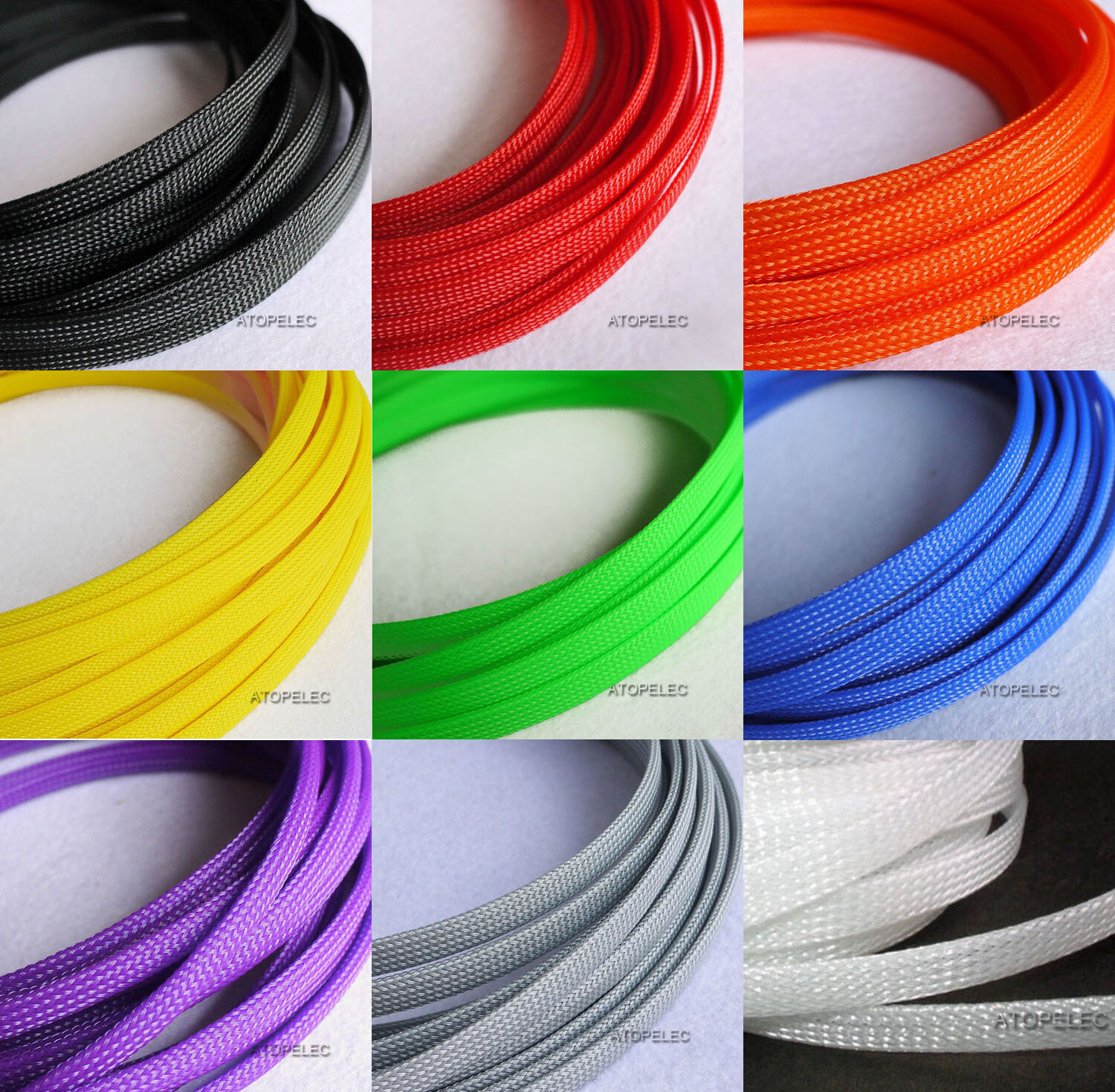 5M TIGHT Braided PET Expandable Sleeving Cable Wire Sheath Mesh Loom 2-16mm Wide