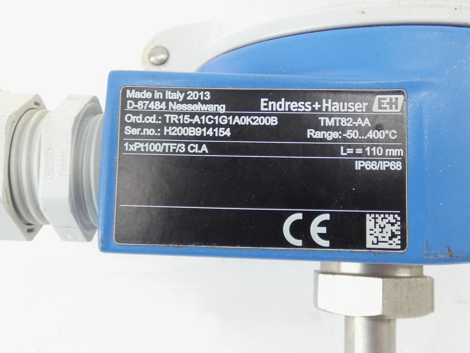 Endress+Hauser TR15-A1C1G1A0K200B Modular RTD Thermometer TMT82-AA – NEW Surp…