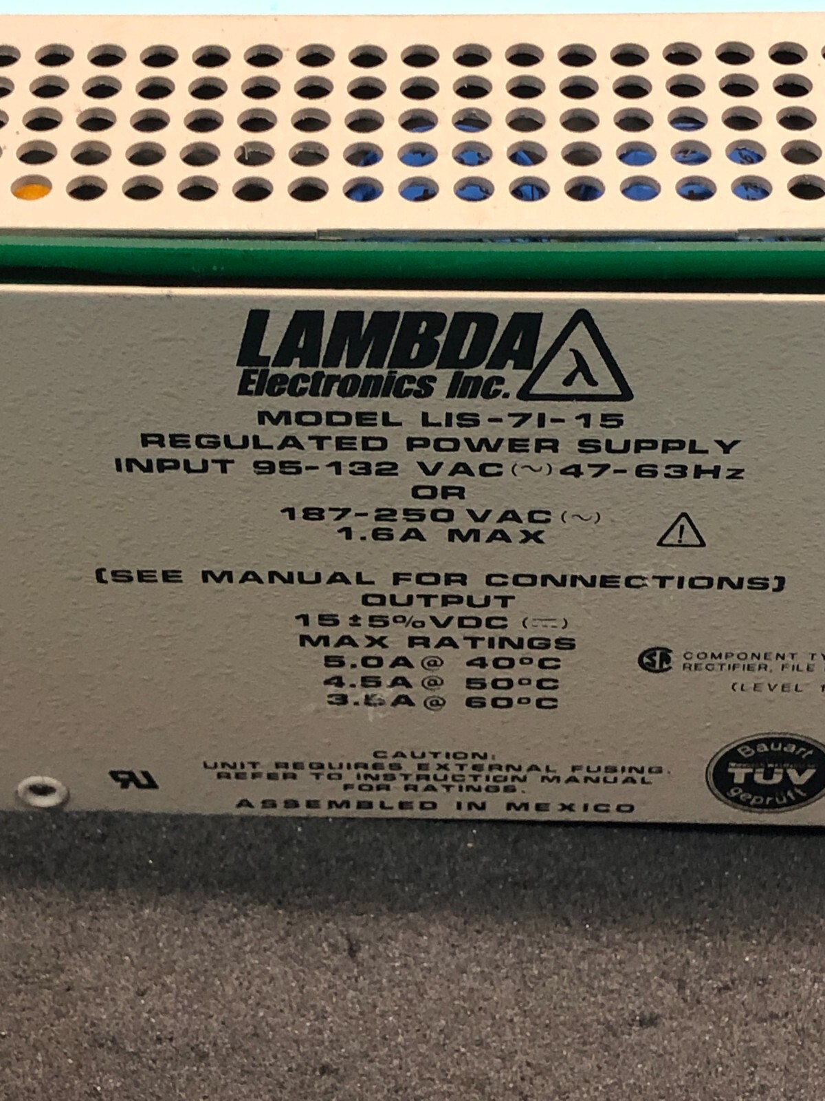 Lambda LIS-71-15 Power Supply AMAT 1140-00078, 172772