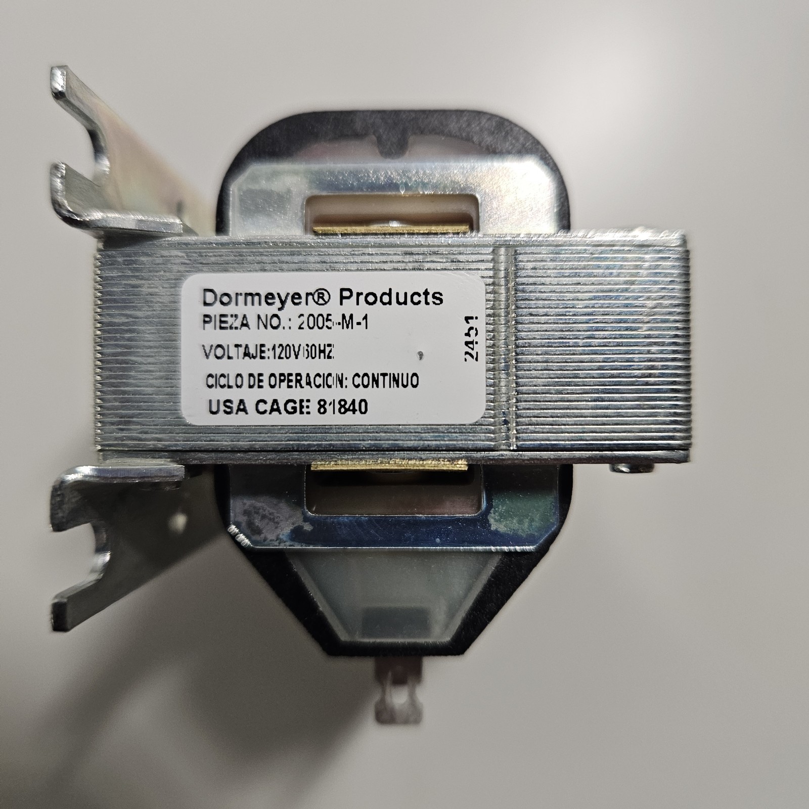 DORMEYER 2005-M-1 Solenoid Laminated 1/8 – 1 in Continuous 4X240 120v 60Hz