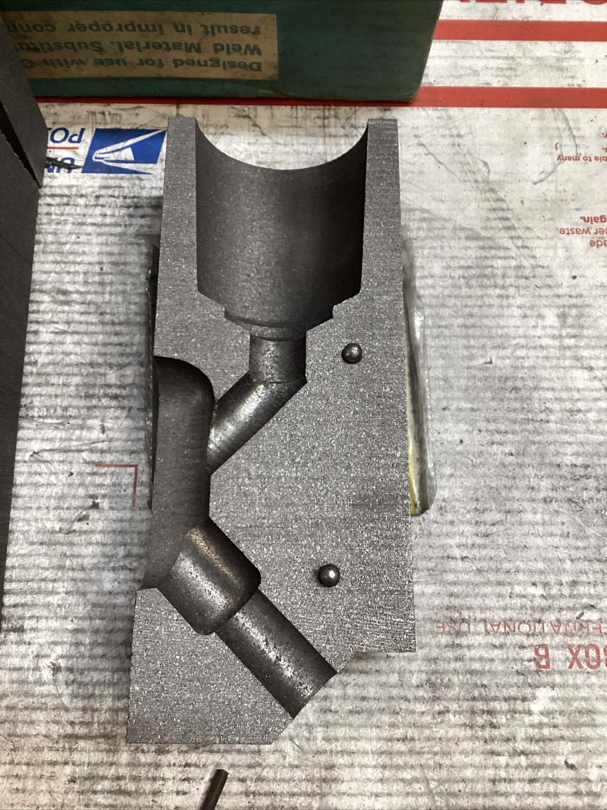 ERICO CADWELD IP-F VSC-2Q MOLD 4/0 CONC RUN & TAP STL #115 CART ED4U 3295