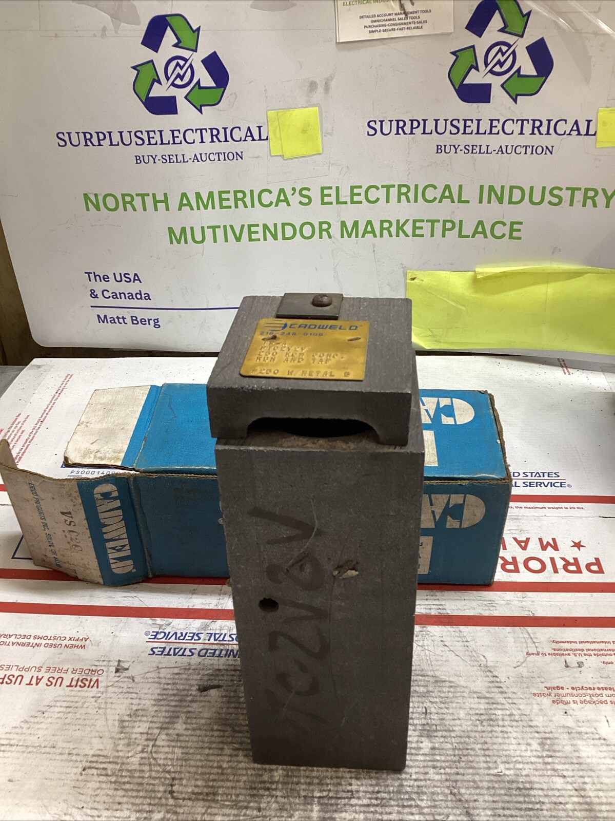 ERICO CADWELD IP-A PTC-2V2V MOLD 250 KCM CONC RUN & TAP #250 CART ED4U 3295