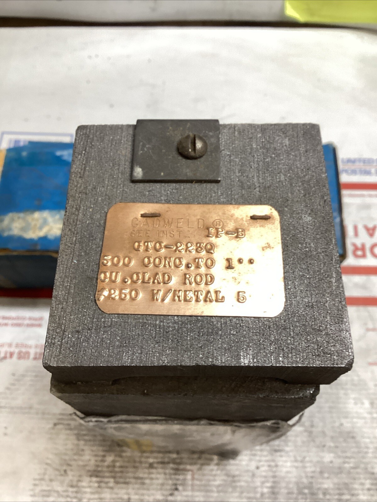 ERICO CADWELD IP-B GTC-223Q MOLD 500 CONC RUN TAP 1″ CU ROD #250 CART ED4U 3295