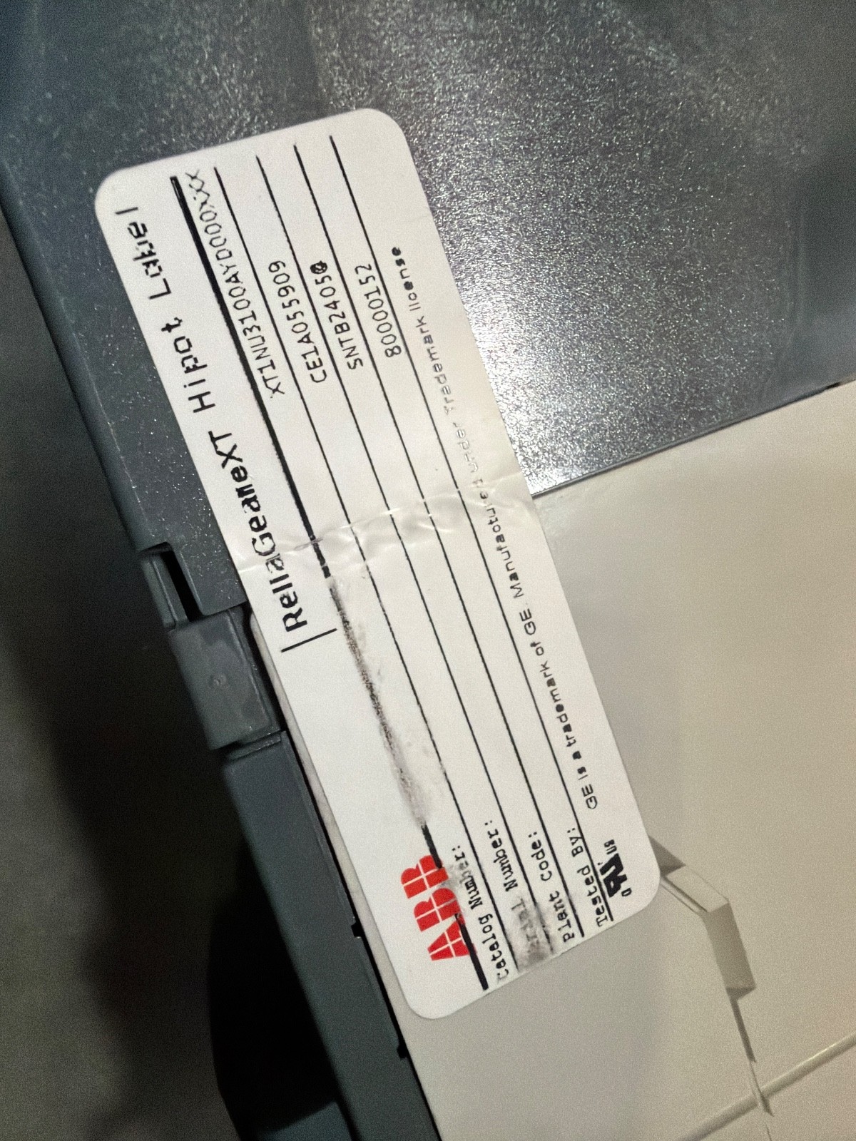 ABB ReliaGear Next Circuit Breaker 100A 3 Pole XT1NU3100AYD000XXX