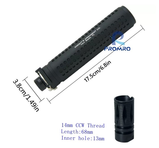 KAC/QD Metal Suppressor, 14mm CCW, Inert Decor Part for Jinming Model, Black/FDE