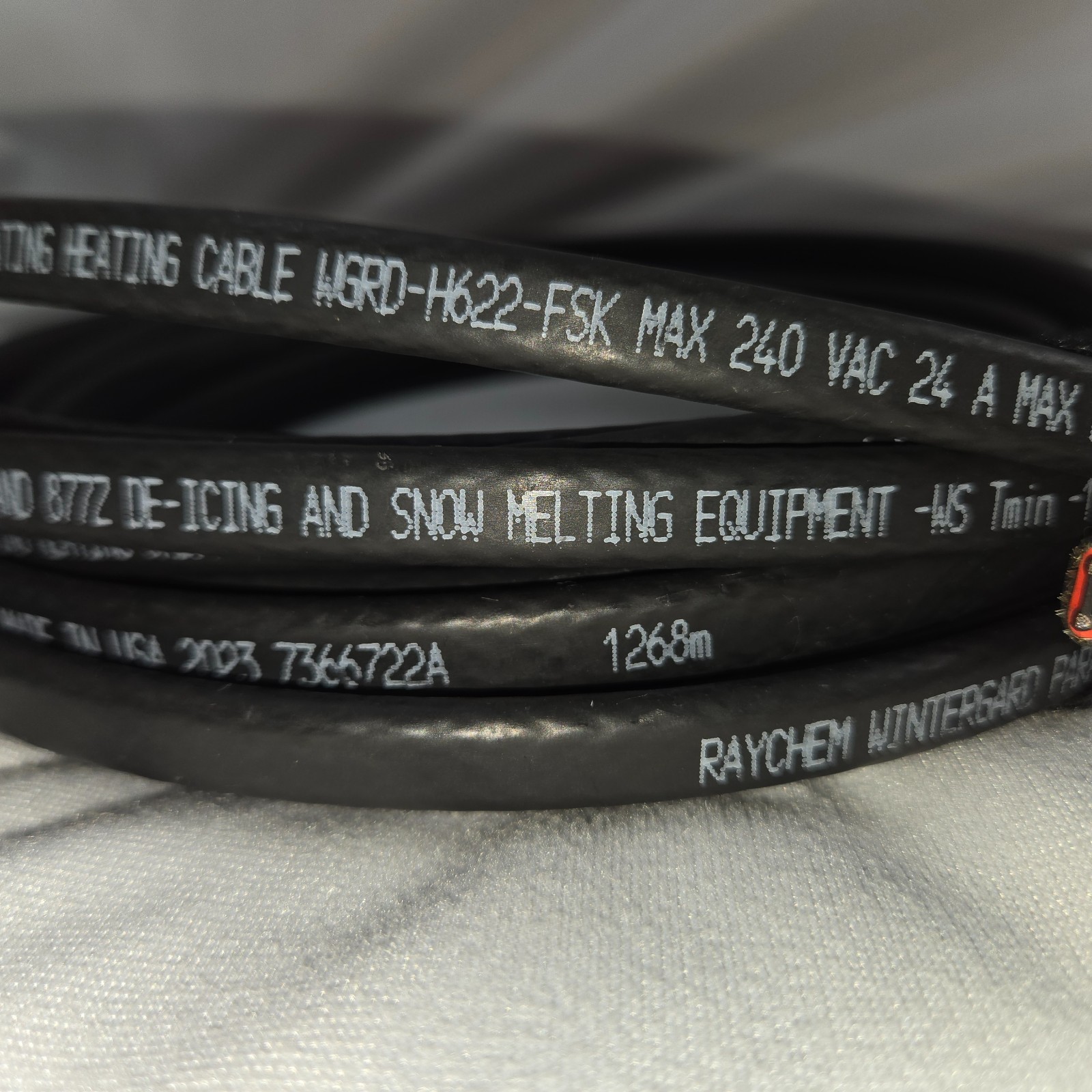Raychem nVent Wintergard Self-Regulating Heating Cable 21.6′ H622 240V 24A Max