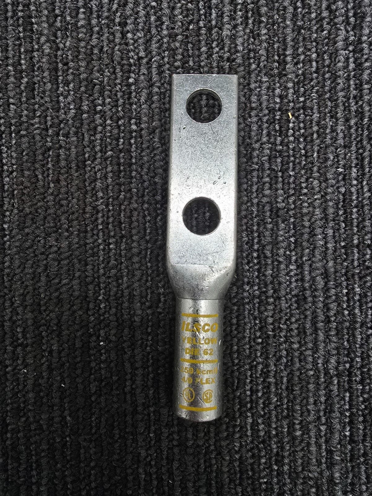 ILSCO CLND-250-12-134 Replaces CRA-250L2 250 Kcmil 4/0 Flex Yellow Die 62 Lug
