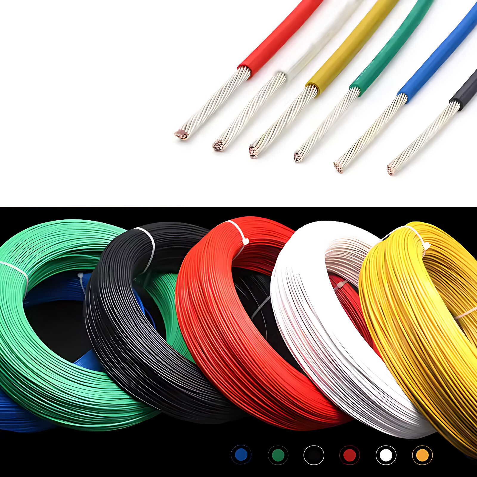 UL1332 PTFE Cable Wire Flexible Tinned Copper 12 14 16 18 20 22 24 26 28 30 AWG