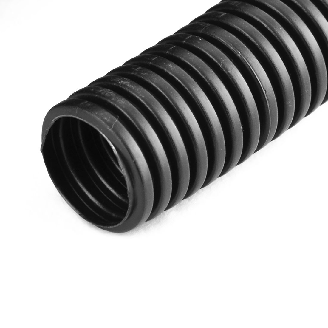 5.7 M 17×21 mm Nylon Flexible Corrugated Conduit Tube for Garden,Office Black