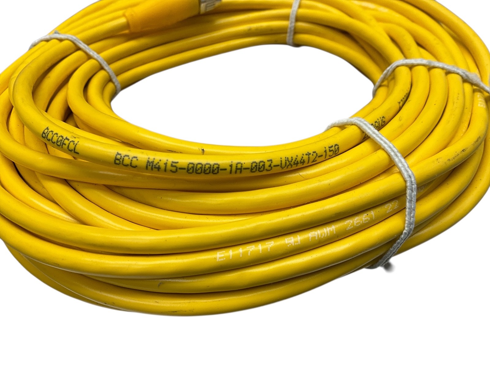 Balluff BCC0FCL M415-0000-1A-003-VX44T2-150 M12 4-Pin Sensor Cable 15m Yellow