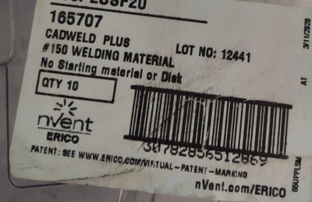 Erico 150PLUSF20 Cadweld Plus Weld Metal F20 #150 – Made in USA 9 Count Welding