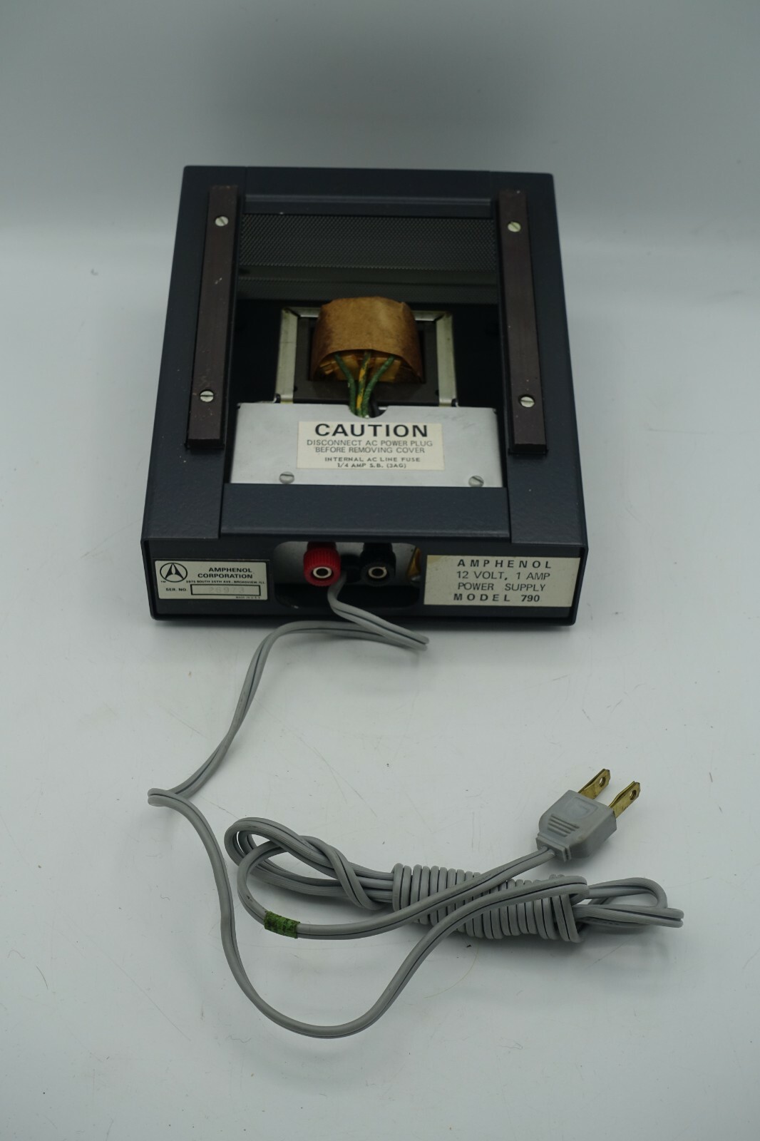 Amphenol Model 790 Vintage Pedestal Power Supply Black Silver
