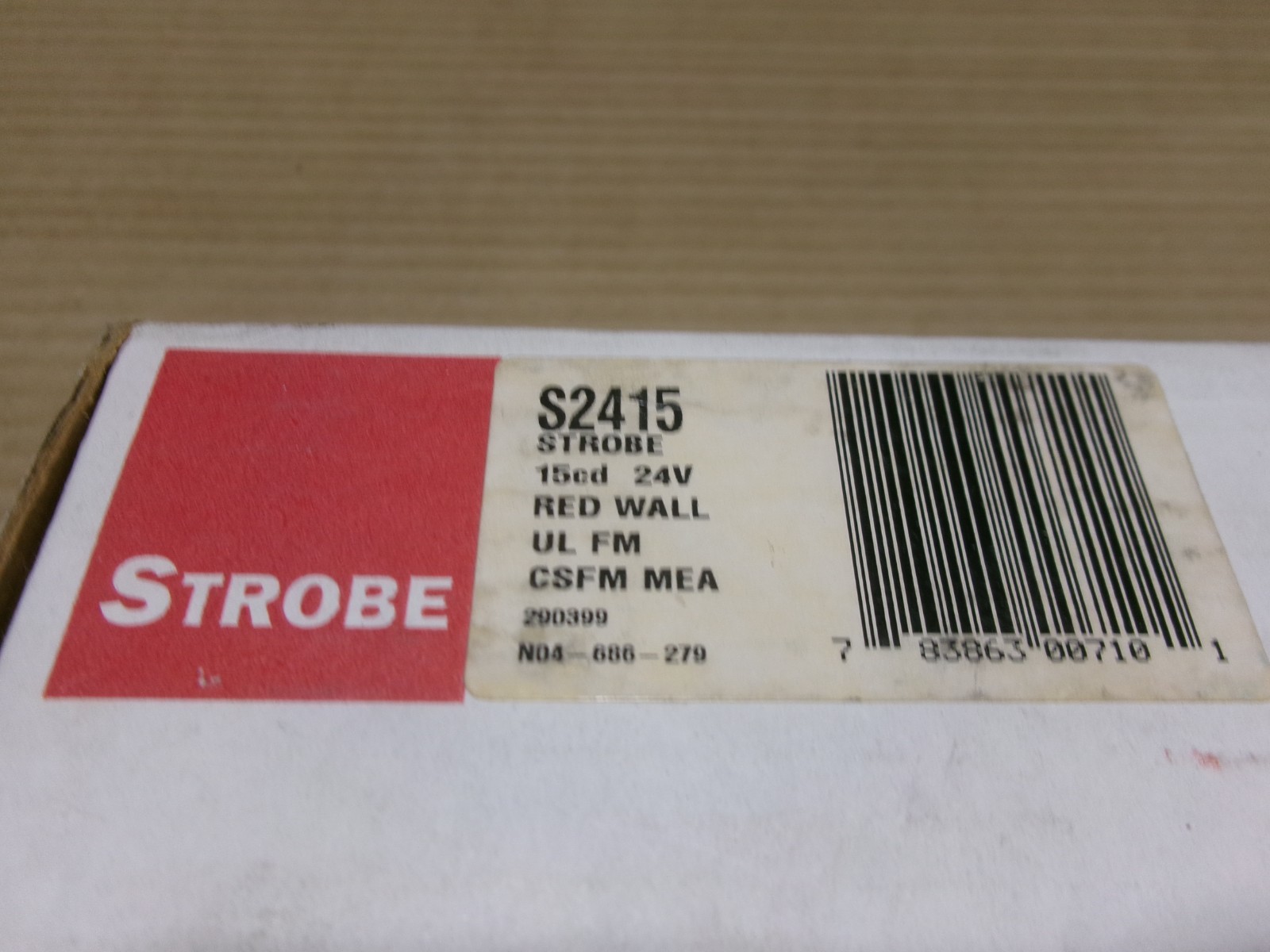 New System Sensor S2415 Fire Alarm Strobe 15cd 24V Red Wall UL FM CSFM MEA AK