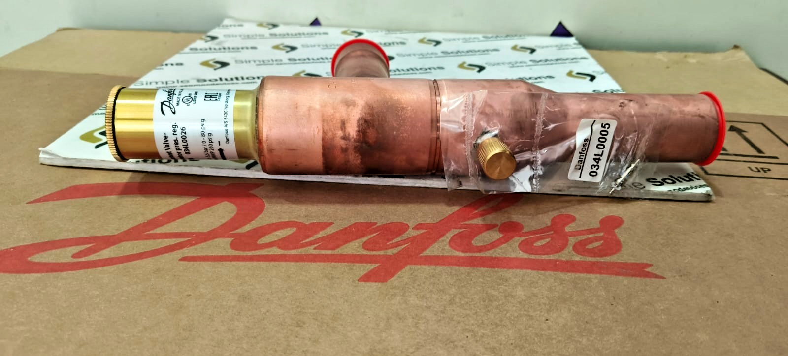 1PC-Danfoss 034L0026 Evaporator pressure regulator, KVP 28, Solder ODF,1 1/8 in