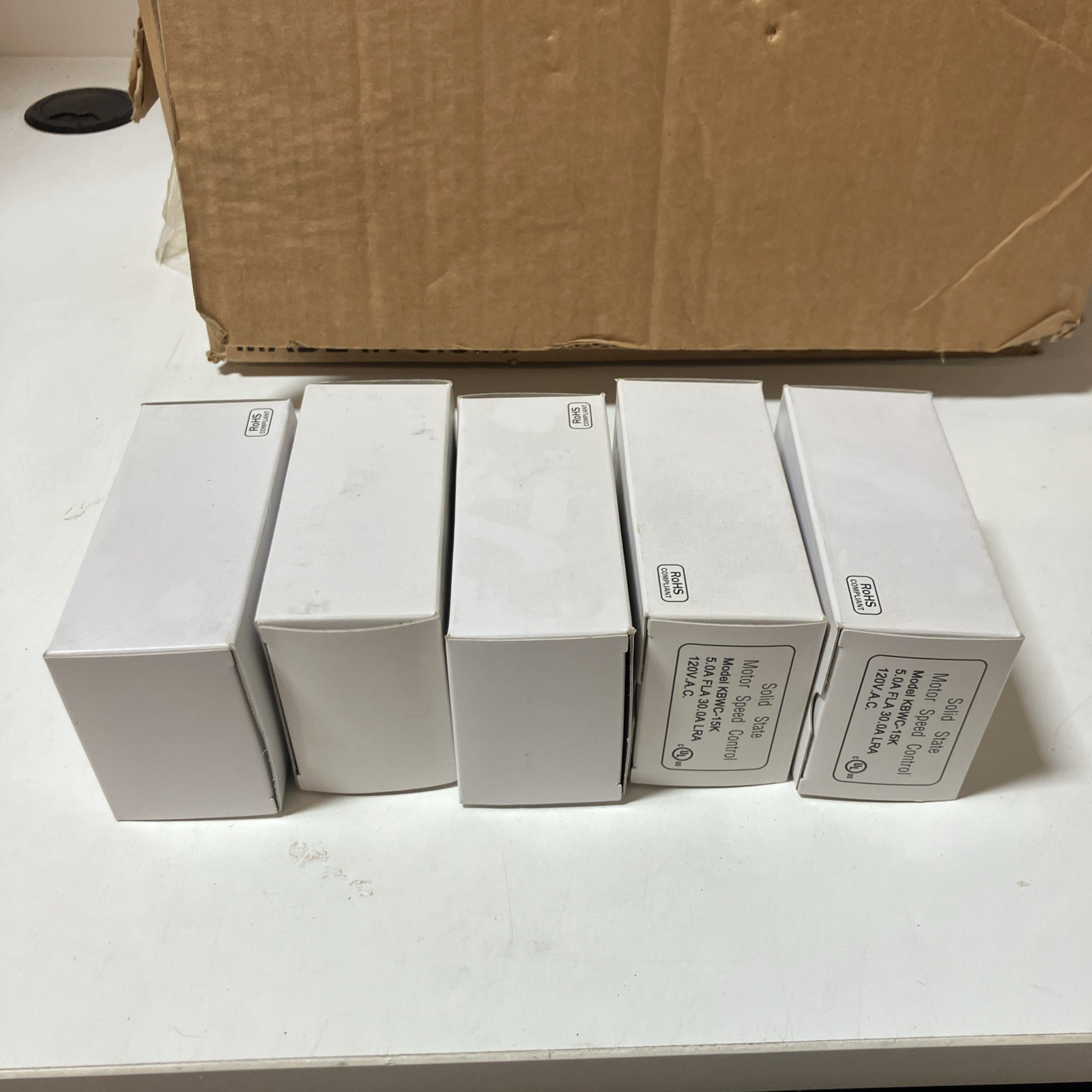 Lot of 5 KBWC-15K Solid State Motor Speed Control 5.0A, 120V
