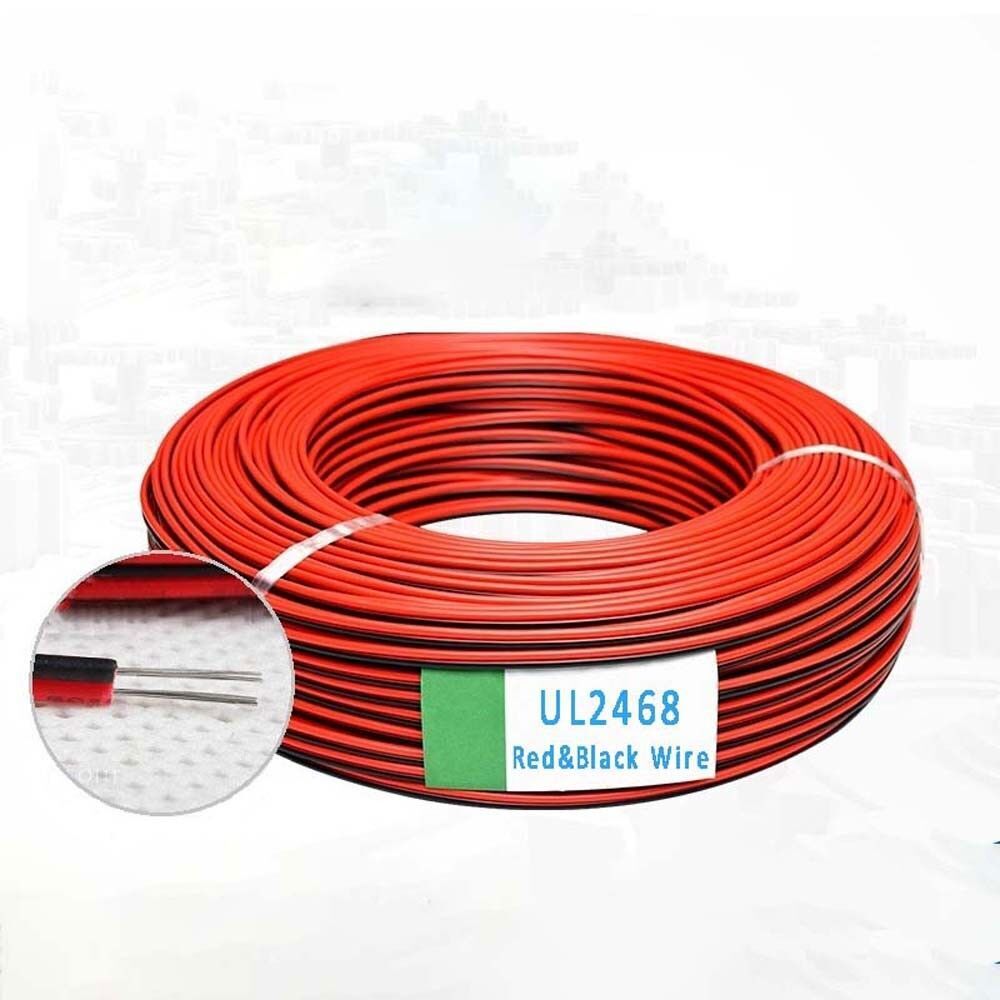 UL2468 16~28AWG Flat Ribbon 2 Core Cable Red&Black Stranded Electronic Wire