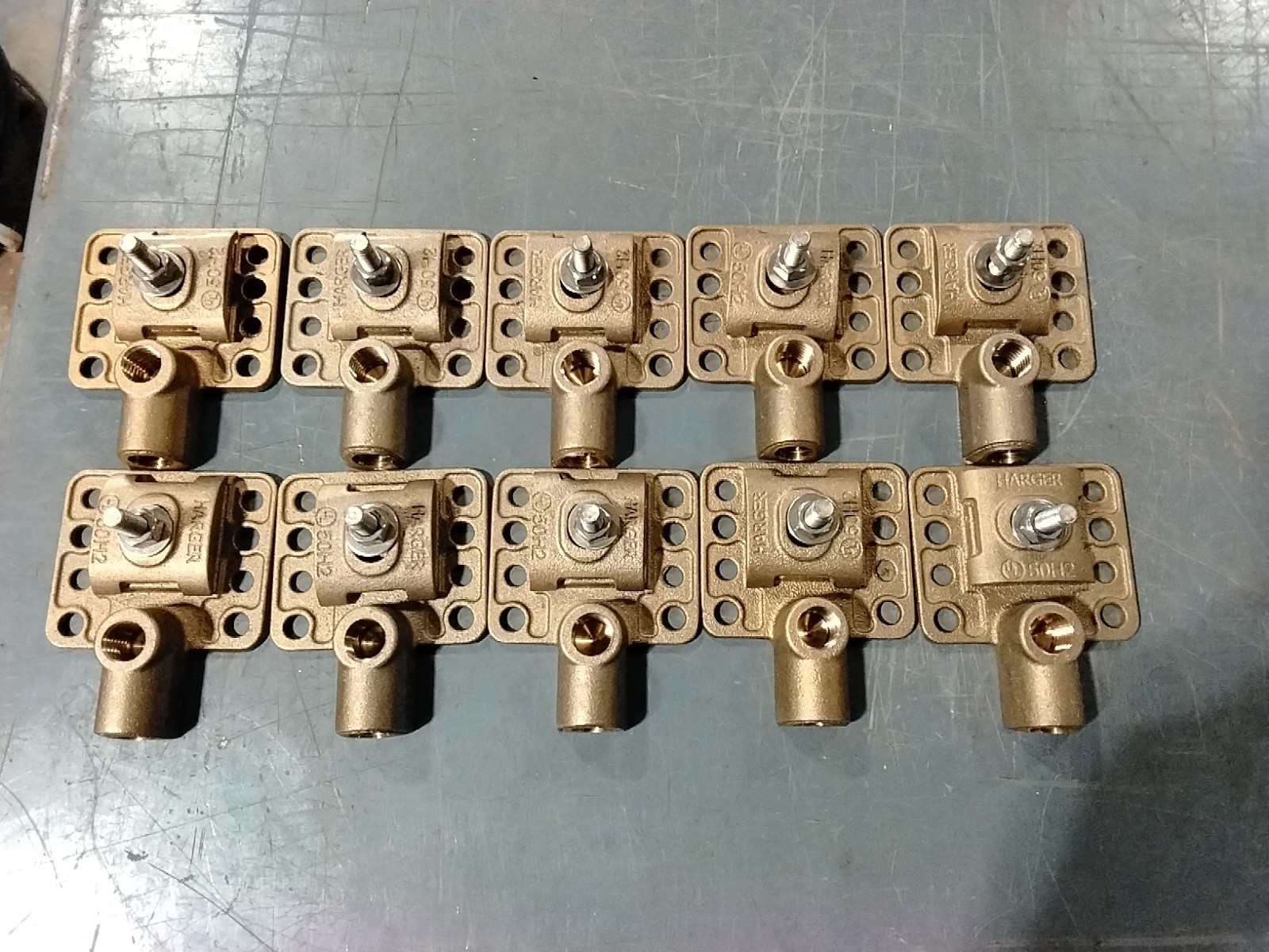Lot Of 10 Harger Lightning System Ground Clamps