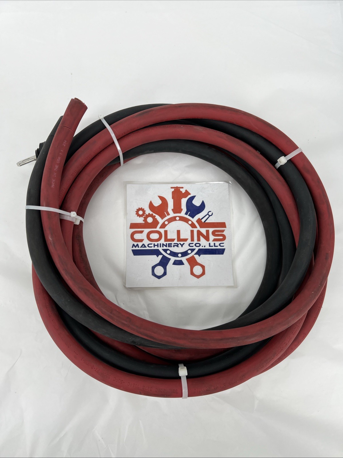 2/0 Gauge Pure Copper Ultra Flexible Welding & Battery Cable Black & Red w Lug