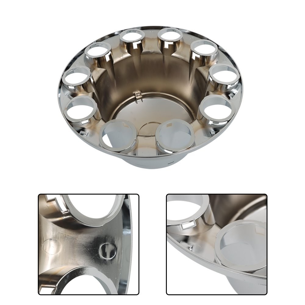 ABS Plastic Set of 4 Rear Chrome Wheel Axle Hub Cover Kit Semi 33MM Nut Covers