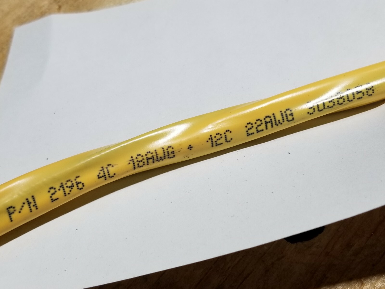 Genesis 2196 18/4C+22/3P+22/4C+22/2C Riser Access Control Cable Yellow/50ft