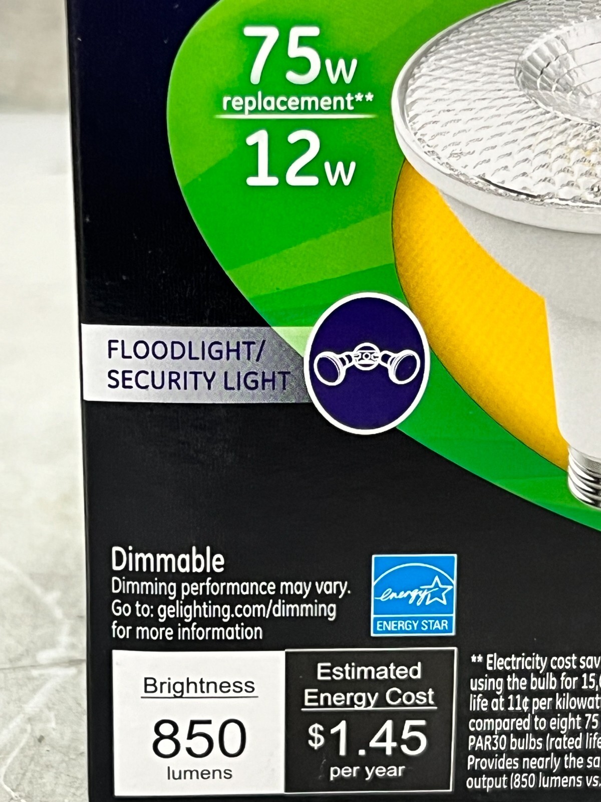 QTY 9 GE LED Flood Bulbs,Par30, Soft White, Long Neck, 1000 Lm, 12-Watt – 38446