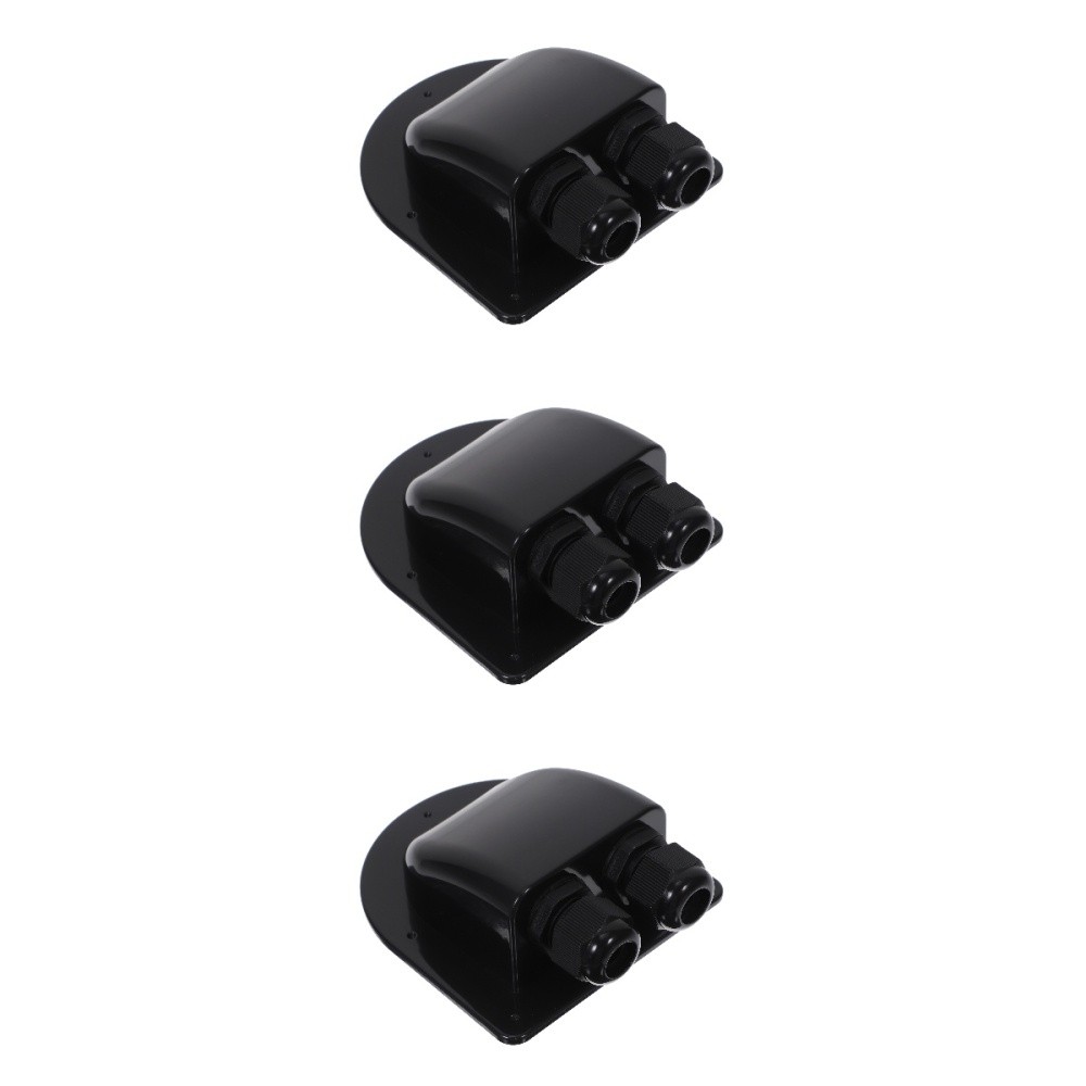 Set of 3 Waterproof Cable Pass Through Double Solar-cable-entry Dual Hole