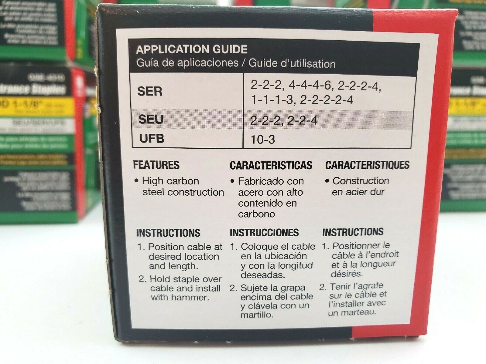 Lot of 9 Boxes of 25 Gardner Bender Service Entrance Staples GSE-4310 1-1/8″