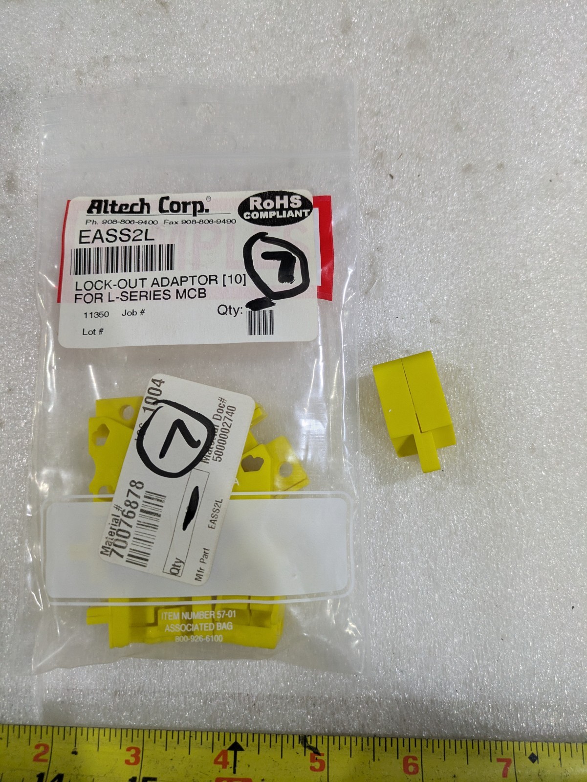 ALTECH CORP EASS2L LOCK OUT ADAPTOR (BAG OF 7)