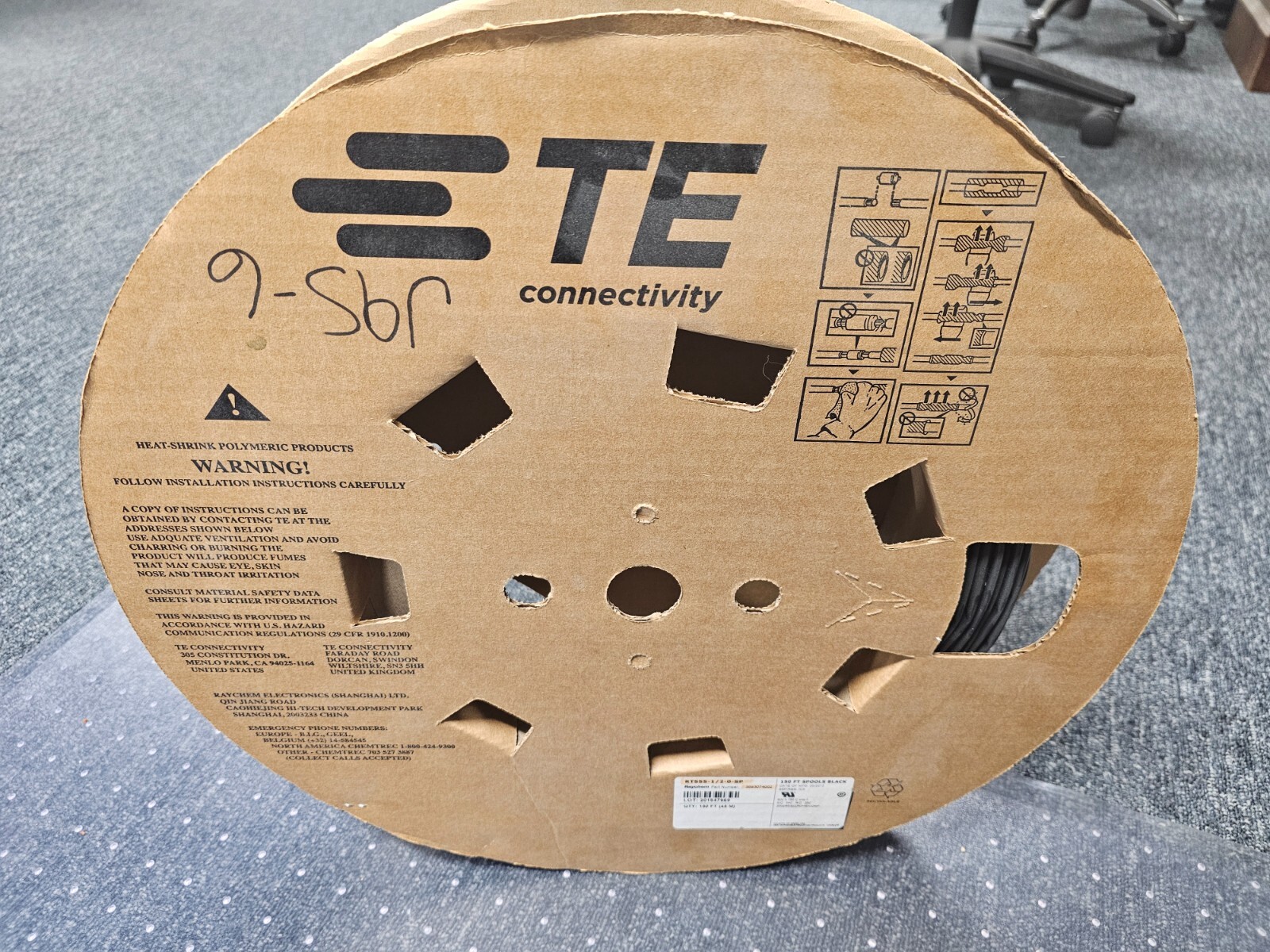 TE Connectivity / Raychem Brand 3693074002 Heat Shrink Tubing – 150ft Spool