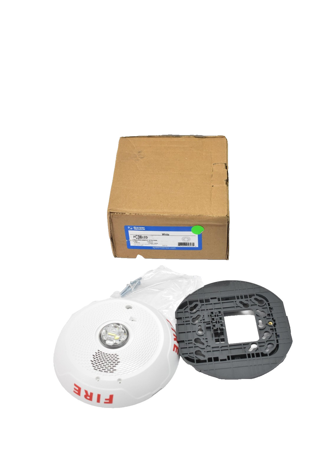 System Sensor PC2WL-LED Horn Strobe Fire Alarm 2-Wire Indoor Clear Lens Ceiling