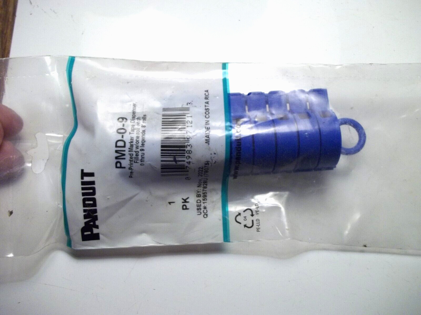 Panduit PMD-0-9 STRONGHOLD PRE-PRINTED MARKER TAPE DISPENSER ONE ROLL EACH REEL