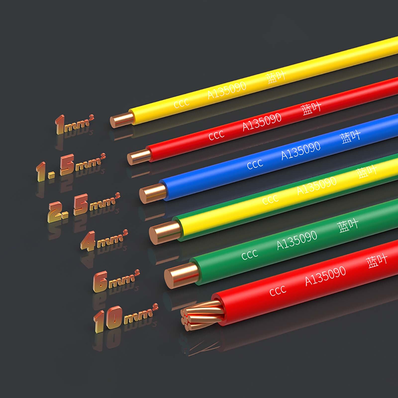 Single Solid Core Pure Copper Cable BV Wire 1.0mm² – 10mm² Equipment Cable Wire